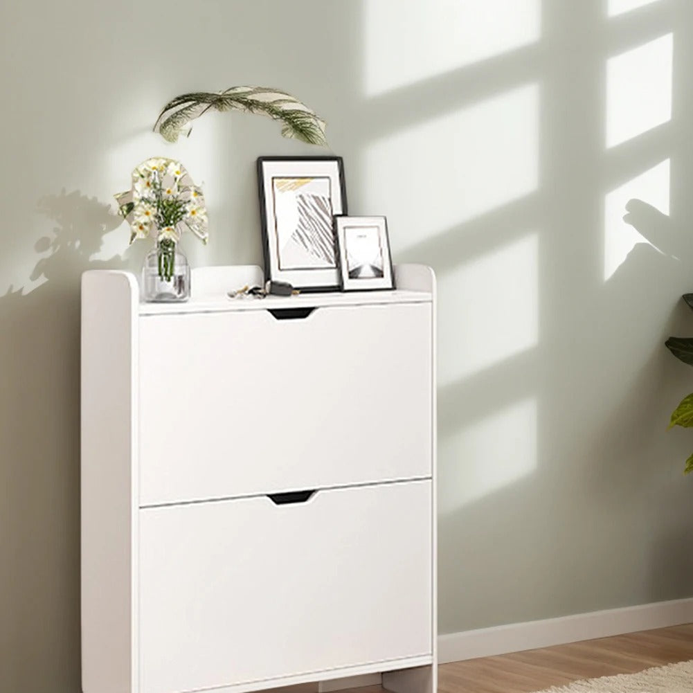 Wooden Shoe Cabinet with Storage Shelves – Space-Saving Shoe Organiser