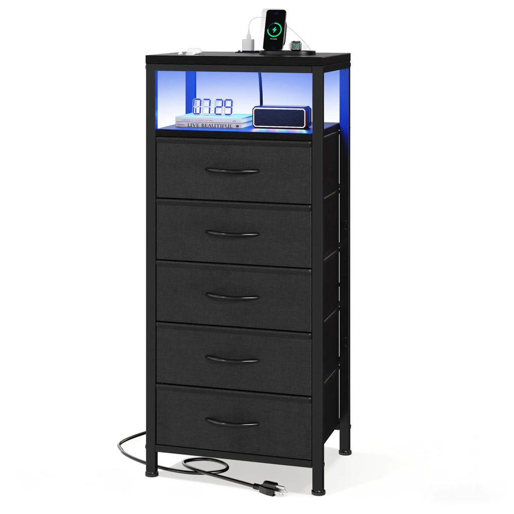 Modern 6-Drawer Dresser Storage Cabinet – Wooden Chest of Drawers for Bedroom & Living Room